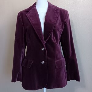 Vampy Velour Vintage Steampunk Blazer Jacket Velvet Coat, Burgundy Gothic 14